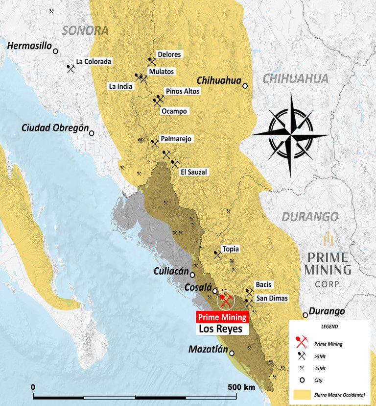 Prime Mining intercepta oro y plata de alta ley en Los Reyes