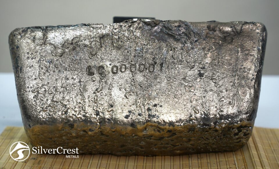 SilverCrest confirma primer vertido de 9,200 onzas de plata