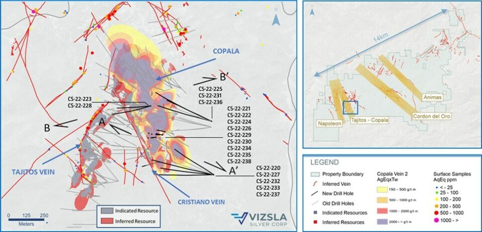 Vizsla Silver amplía mineralización de Copala en Panuco