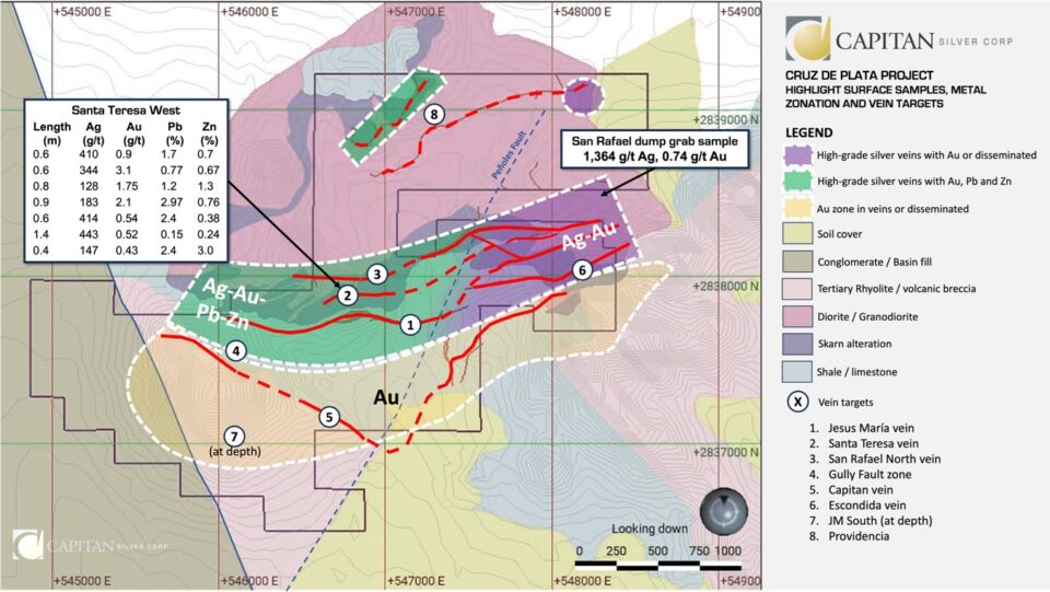 Capitan Mining actualización exploración en proyecto Cruz de Plata en Durango