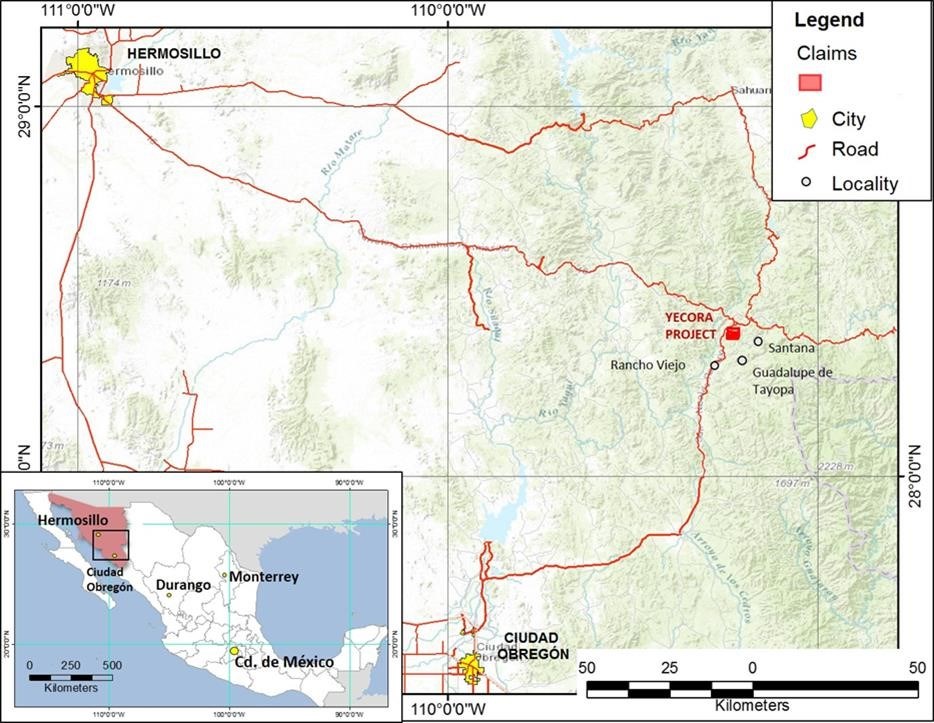 Atacama Copper actualiza estimación inicial de recursos del proyecto Yecora en Sonora