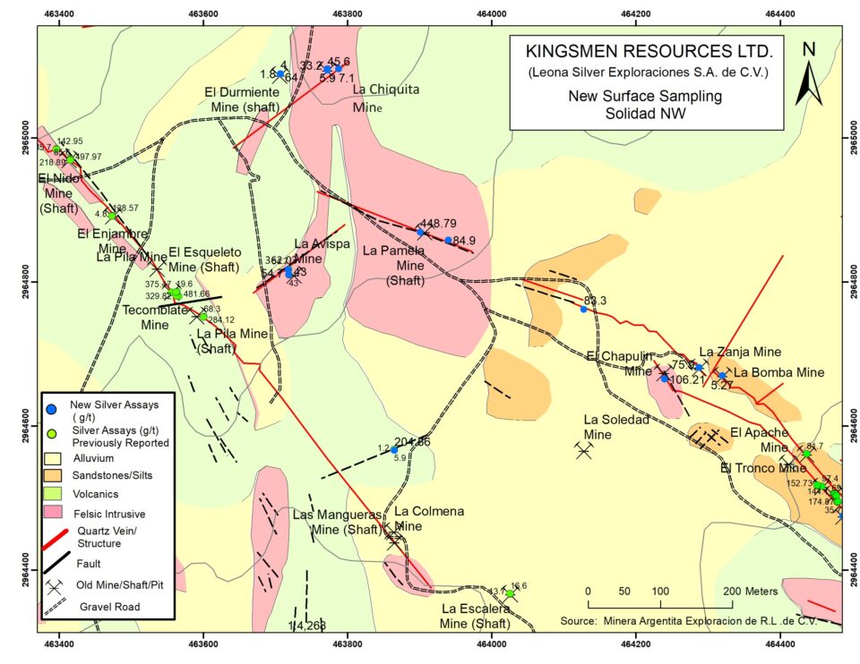 Kingsmen Resources descubre importante mineralización de plata en proyecto Las Coloradas