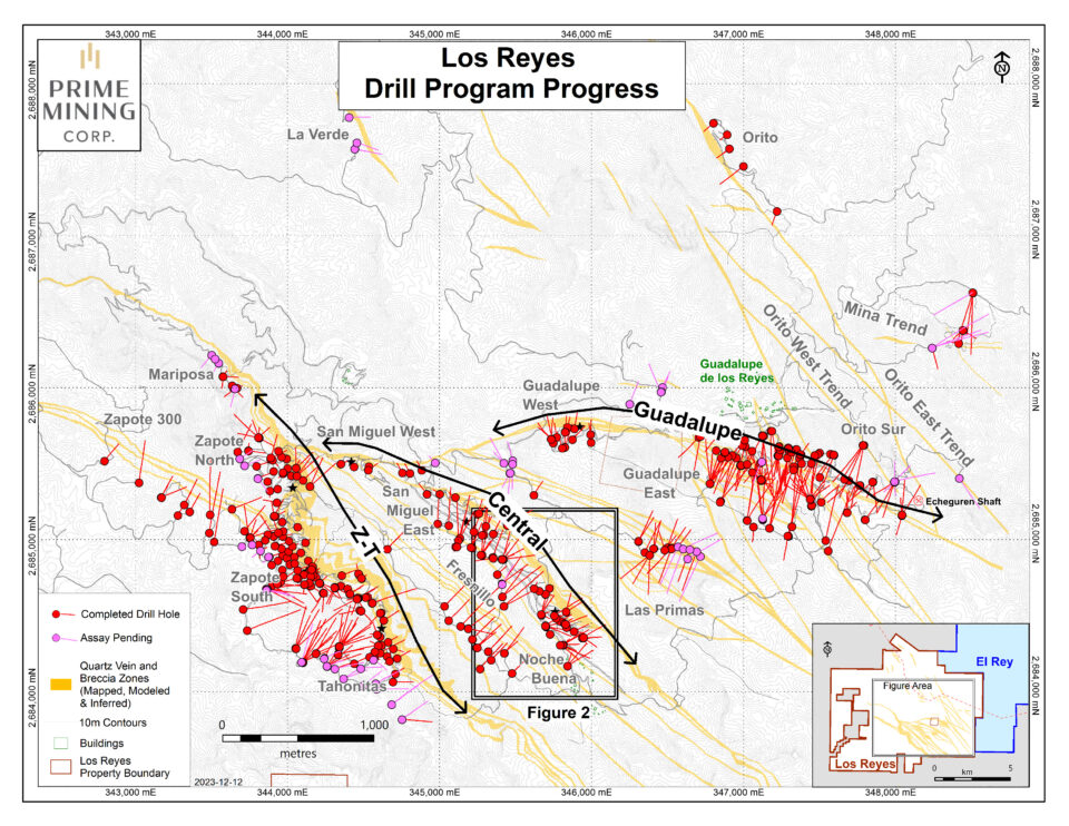 Prime Mining expande aún más la mineralización en proyecto Los Reyes