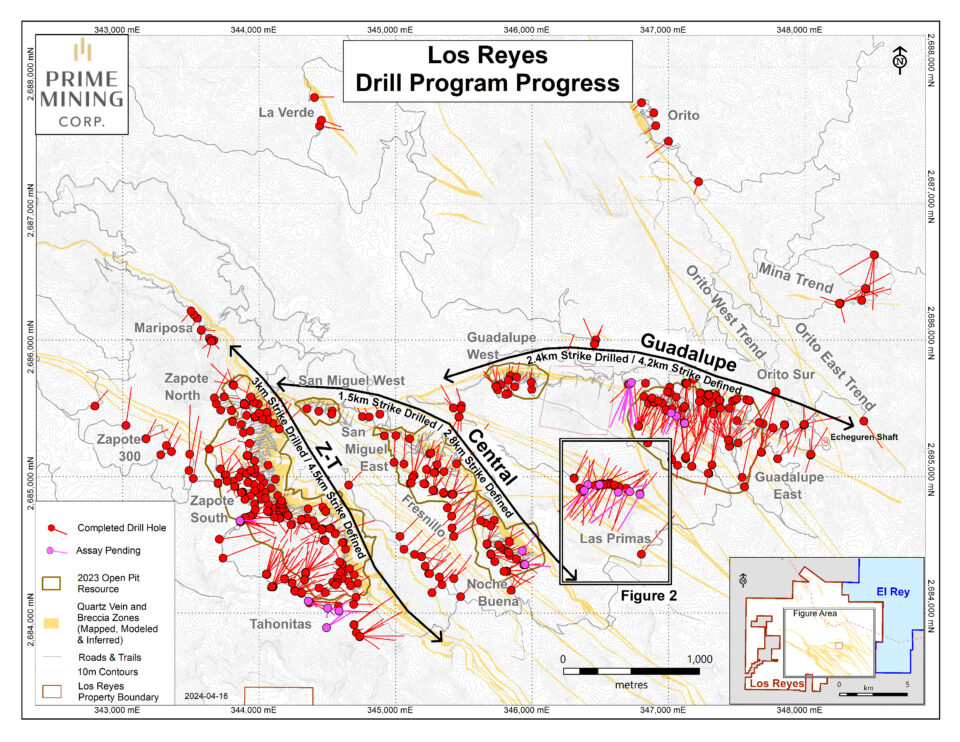 Prime Mining continúa descubriendo oro de alta ley en zonas poco profundas en Sonora