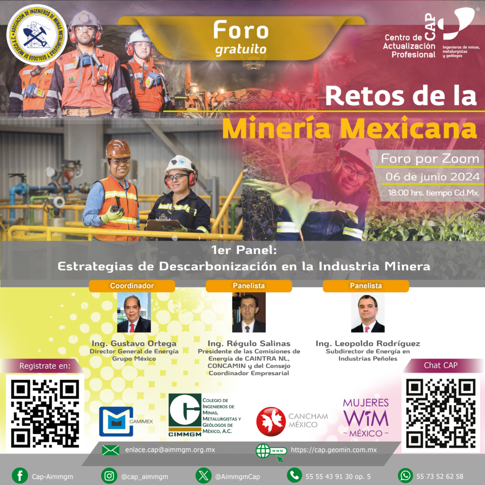 AIMMGM invita al foro: Estrategias de Descarbonización en la Industria Minera