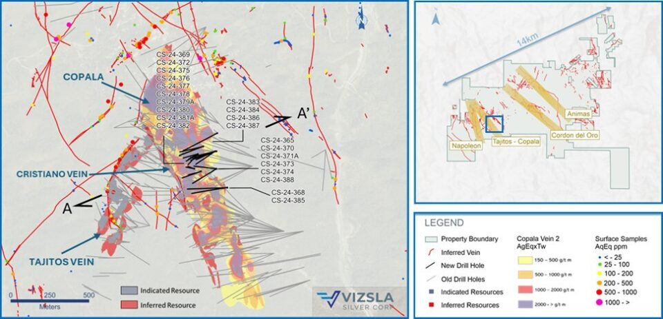 Vizsla Silver eleva mineralización de alta ley en proyecto Panuco