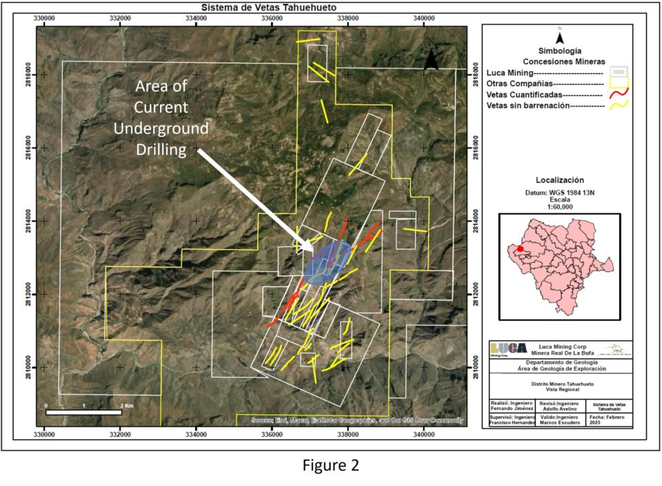 Luca Mining actualiza nuevos objetivos de exploración en Mina Tahuehueto