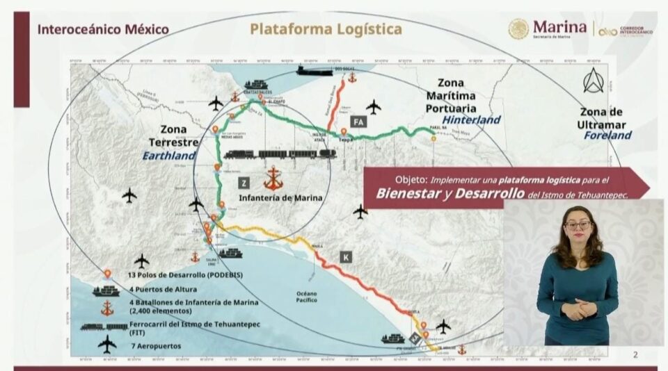 Sheinbaum anuncia arranque de operación total del Corredor Interoceánico hasta 2026