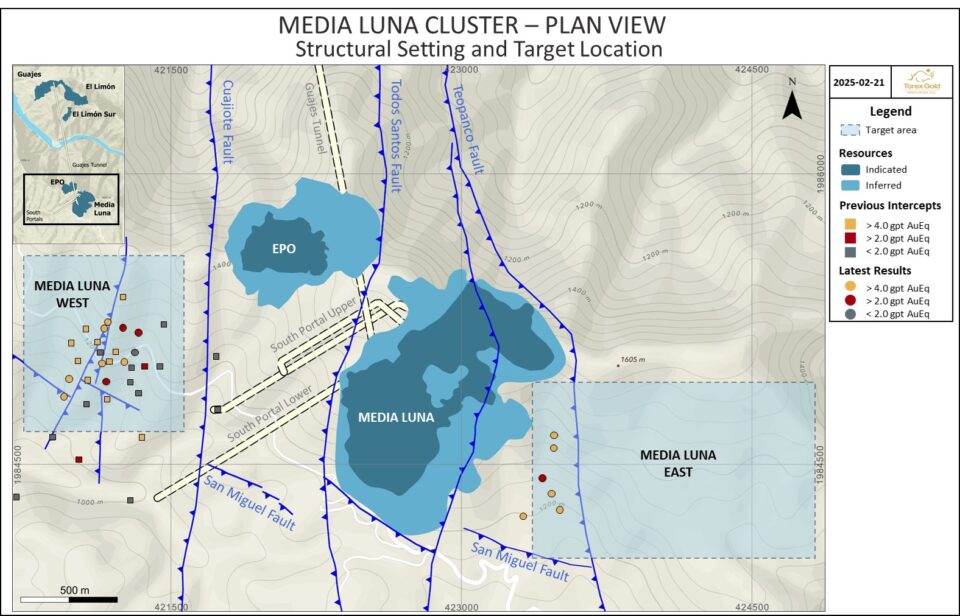 Torex Gold reporta múltiples intercepciones de alto grado en Media Luna