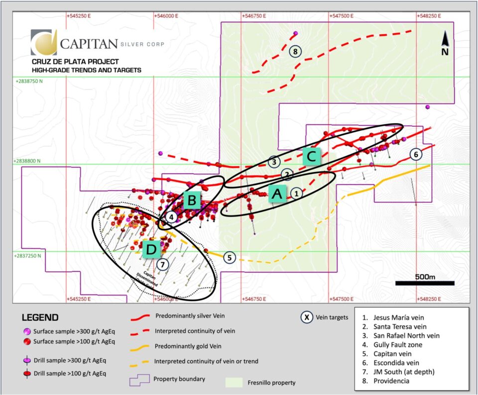 Capitán Silver Corp. brindó una orientación sobre su estrategia de exploración en su proyecto Cruz de Plata de plata de alto grado ubicado en Durango.