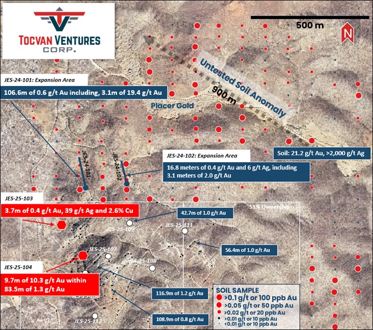 Tocvan Ventures reporta nuevas intercepciones de alto grado en proyecto Gran Pilar