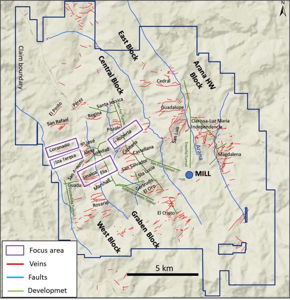 First Majestic intercepta mineralización de oro y plata de alta ley en San Dimas