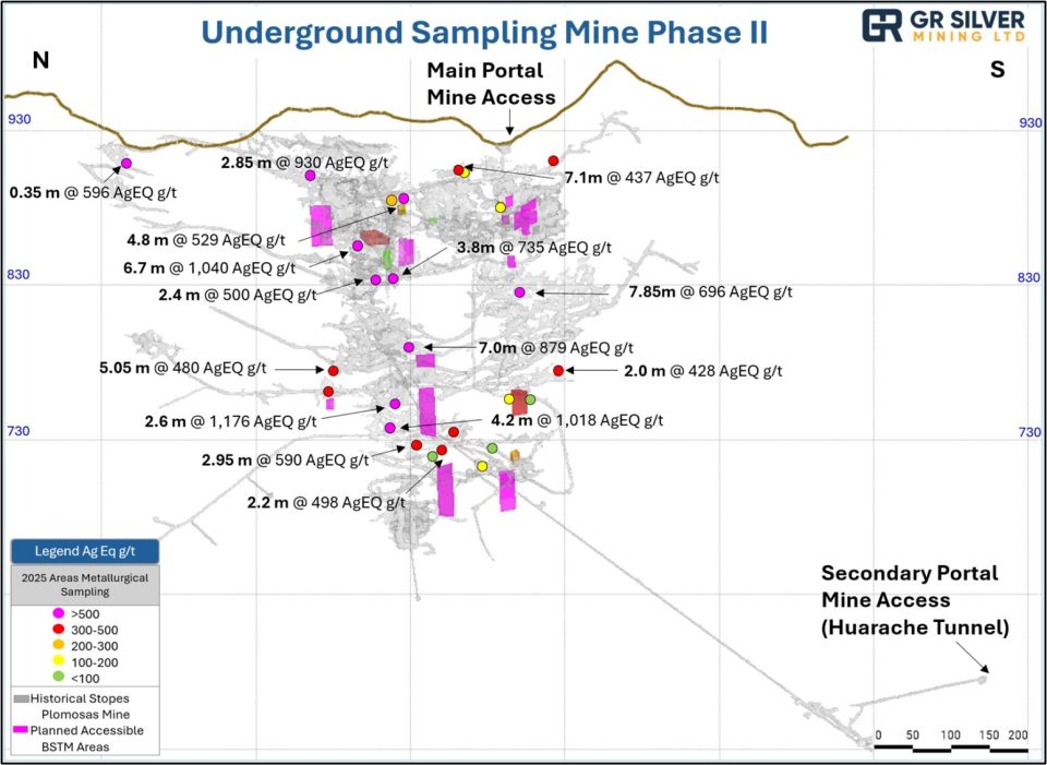 GR Silver Mining avanza en su programa de minería de prueba en la histórica mina Plomosas en Sinaloa