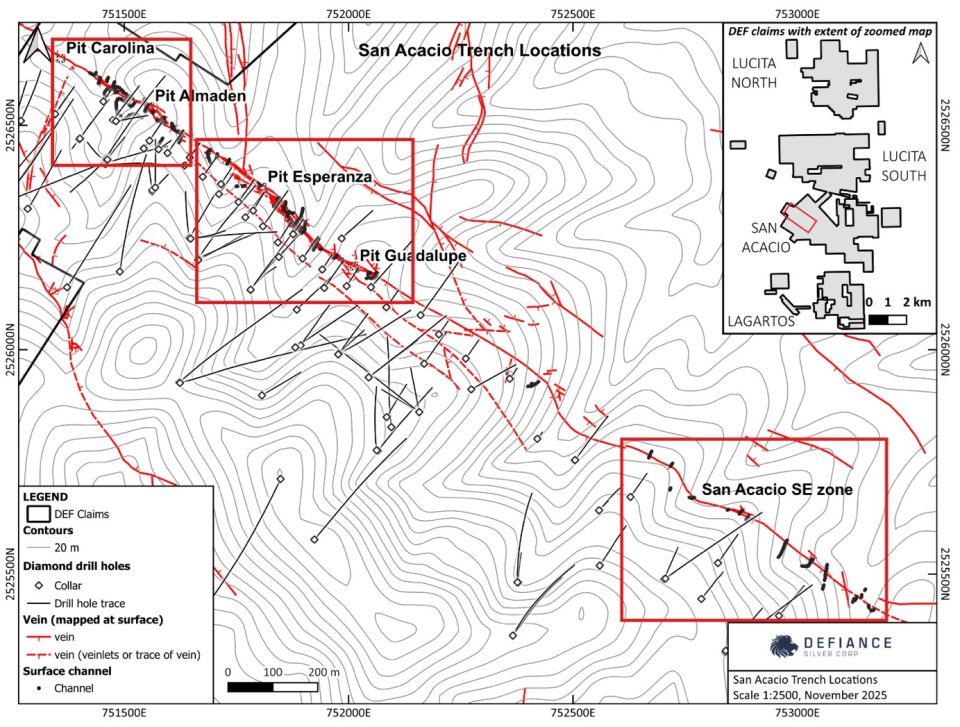 Defiance Silver reporta sólidos resultados en su campaña de muestreo en San Acacio en Zacatecas