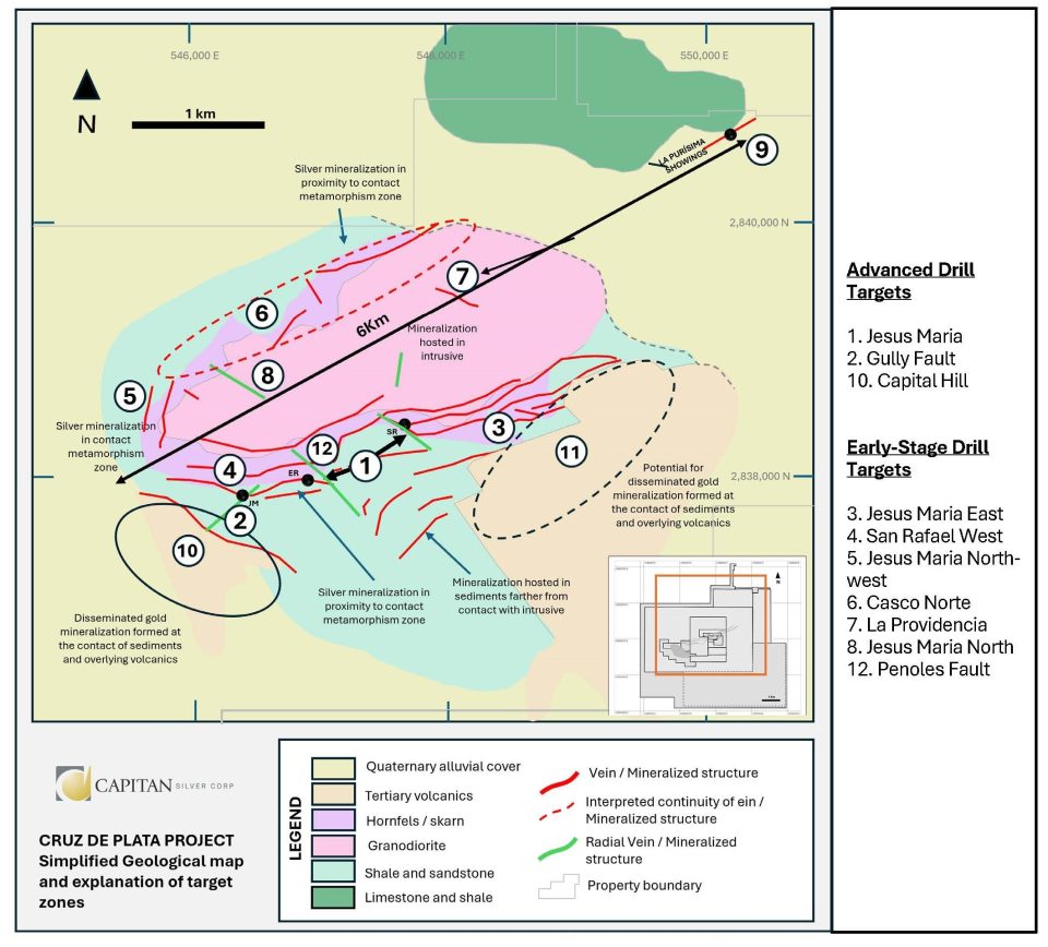 Capitan Silver inicia ambicioso programa de perforación de 60,000 metros en proyecto Cruz de Plata Durango