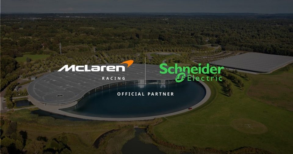 Schneider Electric se convierte en socio tecnológico oficial de McLaren Racing en materia de energía