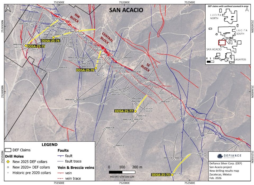 Defiance Silver reporta resultados de alta ley en su campaña de perforación en el Proyecto San Acacio