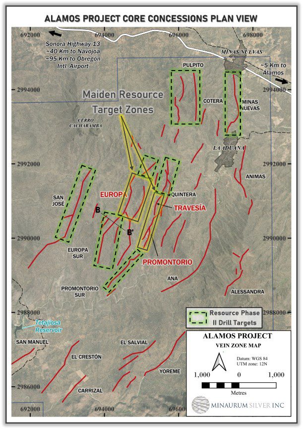 Minaurum Silver amplía a seis plataformas su programa de perforación en el Proyecto de Plata Alamos