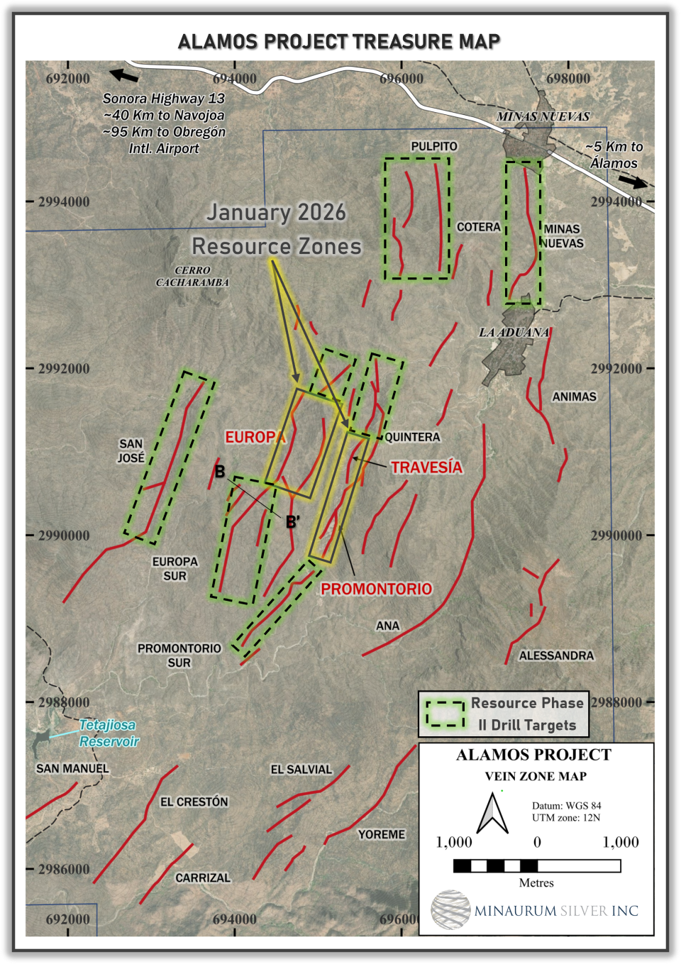 Minaurum Silver reporta intercepciones de plata de alta ley en Proyecto Álamos en Sonora