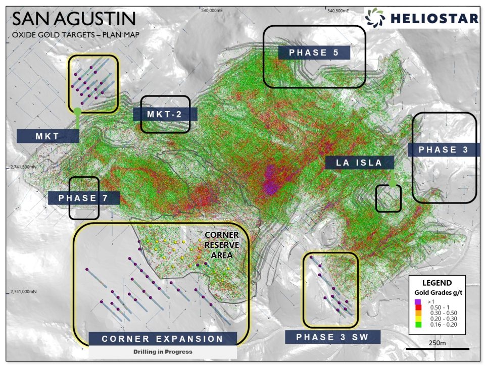Heliostar Metals Ltd. dio a conocer los primeros resultados de su programa de perforación en la mina San Agustín, ubicada en el estado de Durango, donde posee el 100% del proyecto.