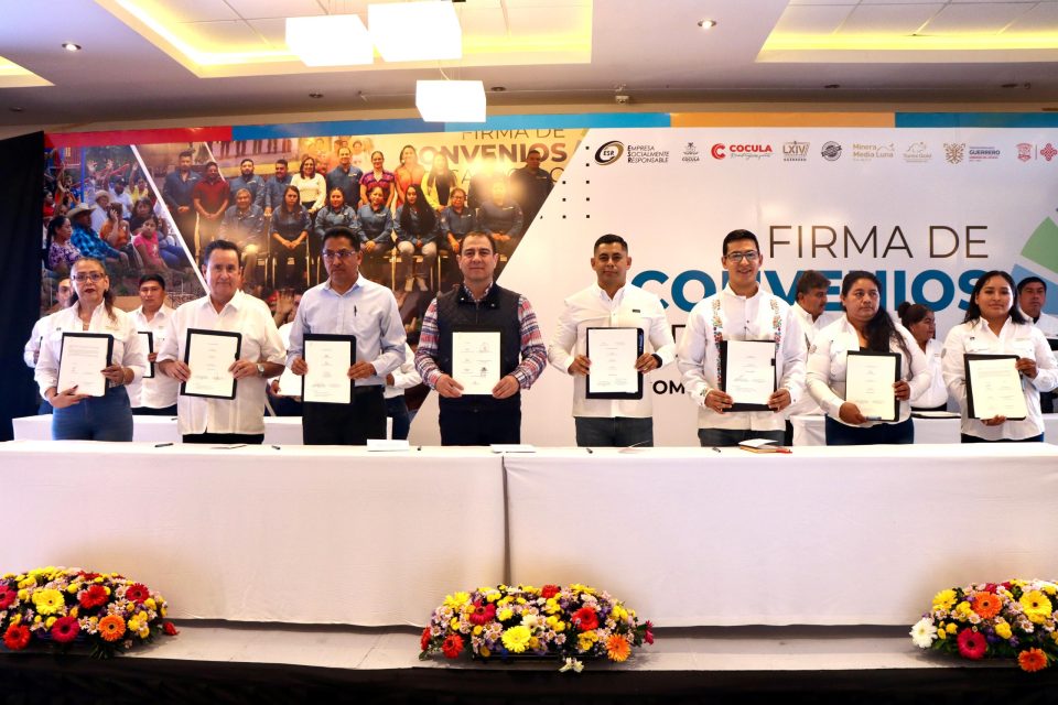 Minera Media Luna firma noveno Convenio de Desarrollo Comunitario Participativo con 3 municipios de Guerrero