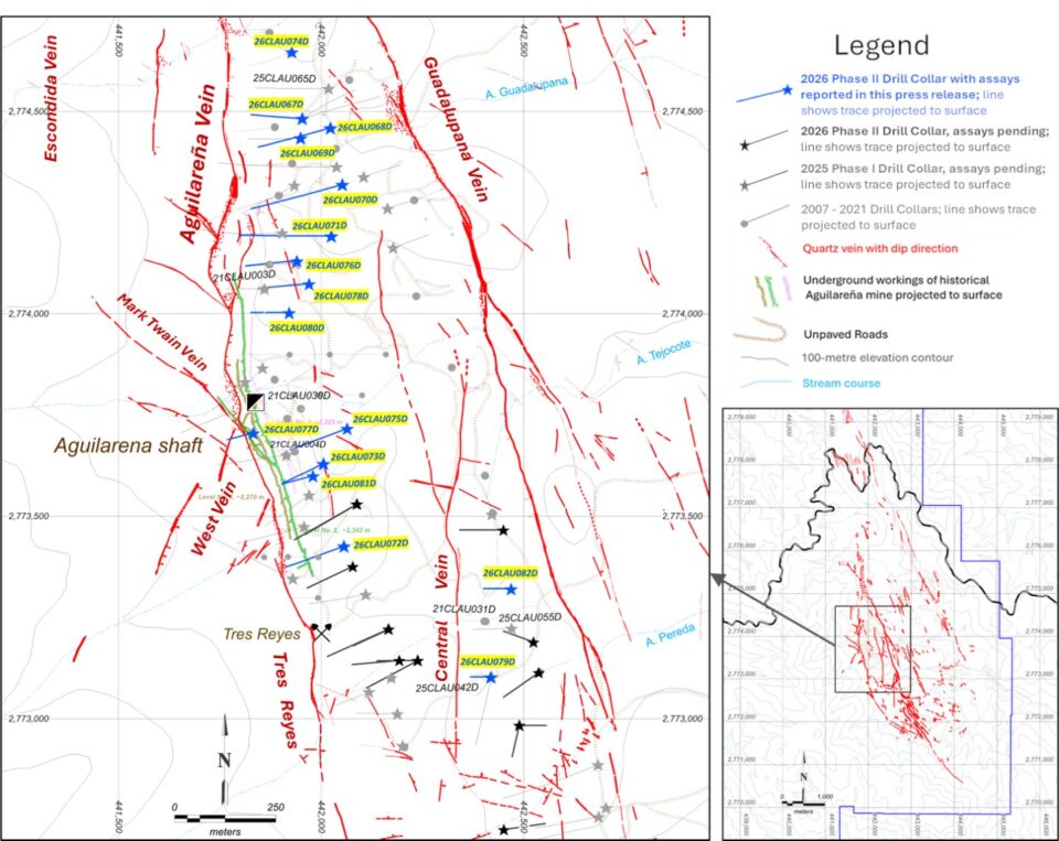 Pacifica Silver reporta sólidas intercepciones de alta ley en el proyecto Claudia en Durango