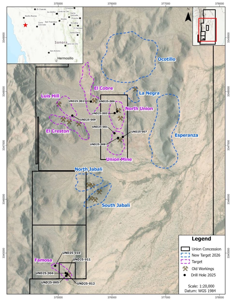 Riverside Resources y Questcorp Mining lanzan Fase 2 del programa de exploración en el proyecto La Unión en Sonora