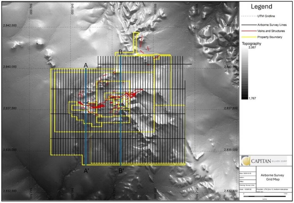 Estudio geofísico confirma a Cruz de Plata de Capitan Silver Corp. como un sistema mineral de gran escala en Durango