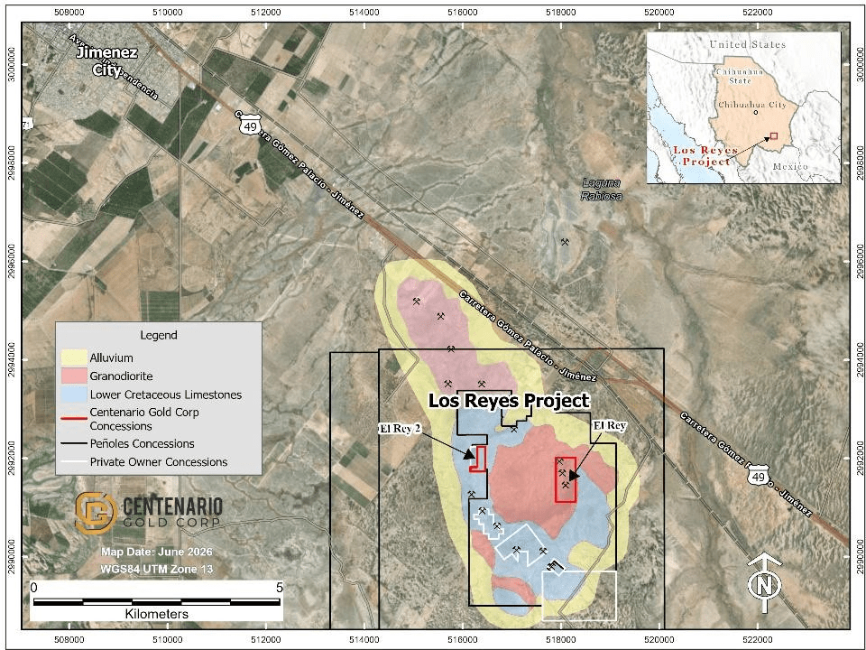 Centenario Gold inicia exploración estratégica en proyecto Los Reyes en Chihuahua