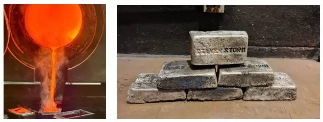 Silver Storm logra su primera fundición de oro y plata doré en el complejo La Parrilla en Durango